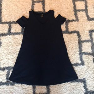 Aqua cold shoulder t shirt dress!